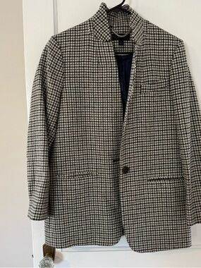 J. Crew Houndstooth Single-Button Blazer